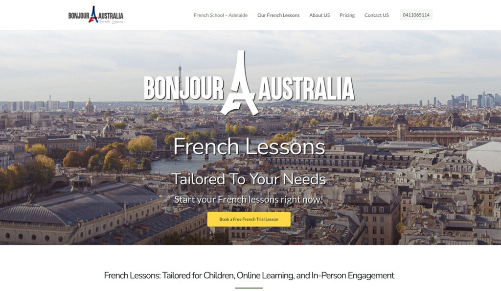 bonjour australia french lessons
