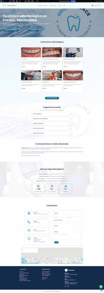 desarrollo website odontoplace