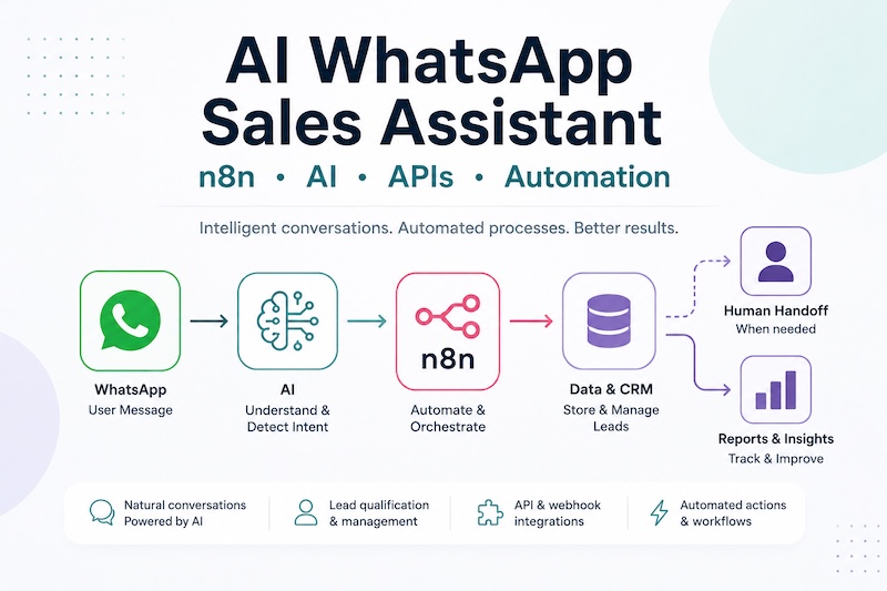 Asistente de Ventas con IA para WhatsApp y n8n