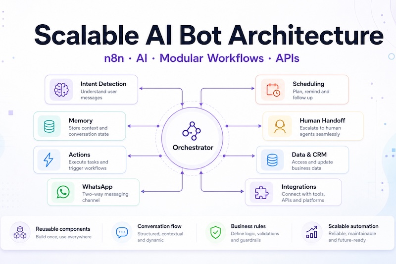 Arquitectura Escalable de Bots de IA para WhatsApp con n8n